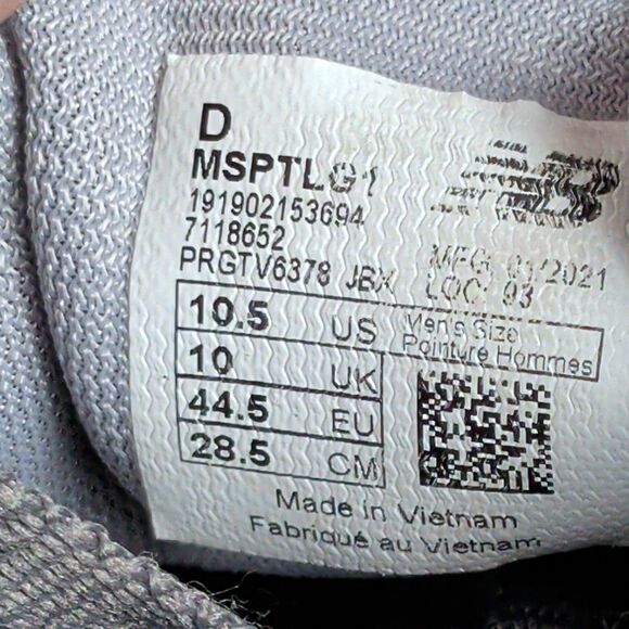 New Balance Fresh Foam Sport V1 Men 10.5 Gray Gum Shoes Sneakers Running MSPTLG1 - Picture 9 of 9